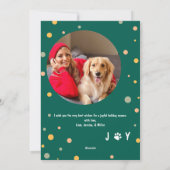 Kerstgrappige furry en Bright Pet annual2 Foto Feestdagenkaart (Achterkant)