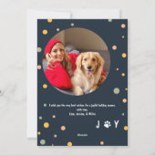 Kerstgrappige furry en Bright Pet annual2 Foto Feestdagenkaart (Achterkant)