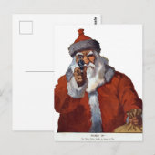 Kerstgrappige  kerstman briefkaart (Voorkant / Achterkant)