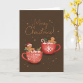 Kerstgrappige ontbijtkoek Mannen Soaking Kaart (Gele Bloem)