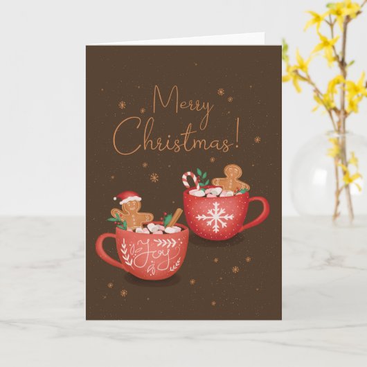 Kerstgrappige ontbijtkoek Mannen Soaking Kaart (Gele Bloem)