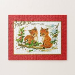 kerstgraten Foxes reproductie Legpuzzel