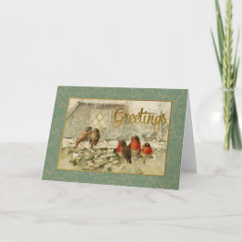 kerstgraten reproductie vogels kaart