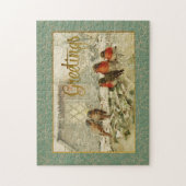 kerstgraten reproductie vogels legpuzzel (Verticaal)