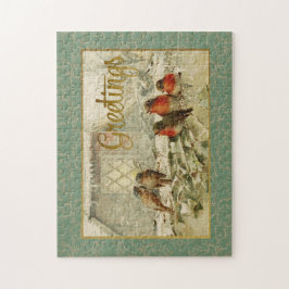 kerstgraten  reproductie vogels legpuzzel