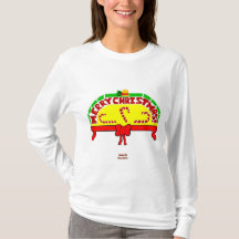 kerstgraten Shirt voor dames met lange hoes