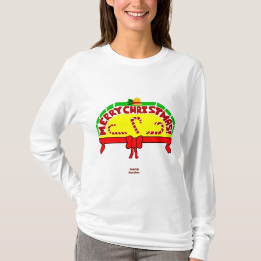 kerstgraten Shirt voor dames met lange hoes (Voorkant)