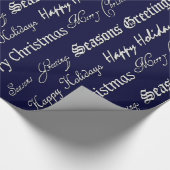 kerstgraten (zilver) cadeaupapier (Hoek)