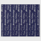 kerstgraten (zilver) cadeaupapier (Vlak)