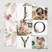 Kerstgray collage 3 Fotofeestdag Feestdagenkaart (Voorkant / Achterkant)