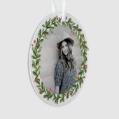 KerstGreenery Berries Wreath Photo Ornament (voorkant)
