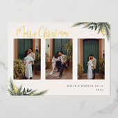 KerstGreenery Berry Lijst Foto Collage Folie Feestdagenkaart (Voorkant)