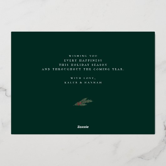 KerstGreenery Berry Lijst Foto Collage Folie Feestdagenkaart (Achterkant)