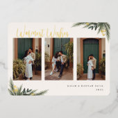 KerstGreenery Berry Lijst Foto Collage Folie Feestdagenkaart (Voorkant)