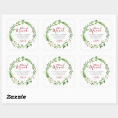 KerstGreenery Moving Announcement Vierkante Sticker (Vel)