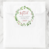 KerstGreenery Moving Announcement Vierkante Sticker (Tas)