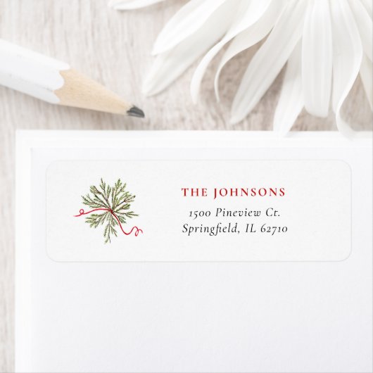 kerstgreenery Return Address Labels (Insitu)