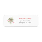 kerstgreenery Return Address Labels (Voorkant)