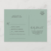 KerstGreenery Song Request RSVP Briefkaart (Achterkant)