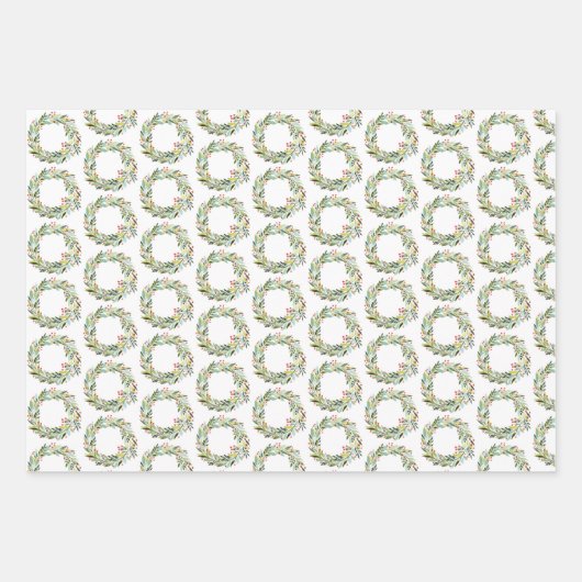 KerstGreenery Wreath Holiday Inpakpapier Vel (Voorkant 3)
