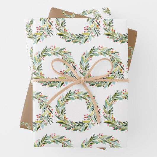 KerstGreenery Wreath Holiday Inpakpapier Vel