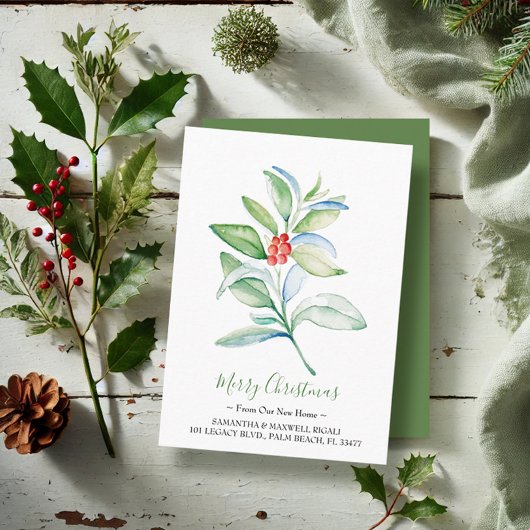 kerstgrenery Moving Announcement-kaart Visitekaartje