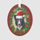 Kerstgrens Collie acrylversiering Ornament (voorkant)
