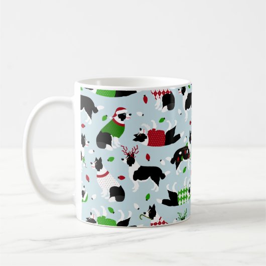 Kerstgrens Collie Coffee-Mok Koffiemok (Links)