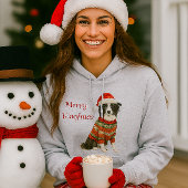 Kerstgrens Collie Hond Liefhebber Hoodie