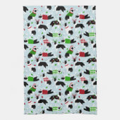 Kerstgrens Collie Kitchen Towel Theedoek (Verticaal)