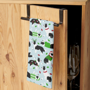 Kerstgrens Collie Kitchen Towel Theedoek