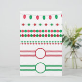 kerstgrens lijst vakantie briefpapier (Staand voorkant)