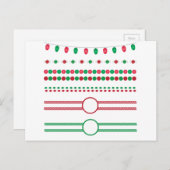 kerstgrens lijst vakantie feestdagenkaart (Voorkant / Achterkant)