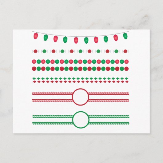 kerstgrens lijst vakantie feestdagenkaart (Voorkant)