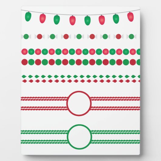 kerstgrens lijst vakantie fotoplaat (Voorkant)