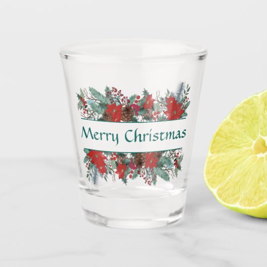 kerstgrens shot glas (Voorkant)