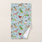 kerstgrens Terrier Bath Towel Set Bad Handdoek (Handdoek)