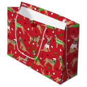 Kerstgrens Terrier Groot Cadeauzakje (Voorkant Gekanteld)