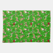 Kerstgrens Terrier Kitchen Towel Theedoek (Horizontaal)