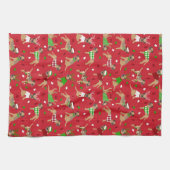 Kerstgrens Terrier Theedoek (Horizontaal)