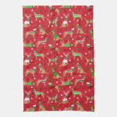 Kerstgrens Terrier Theedoek (Verticaal)