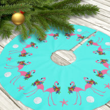 Kerstgrens Tropisch Blauw Flamingo
