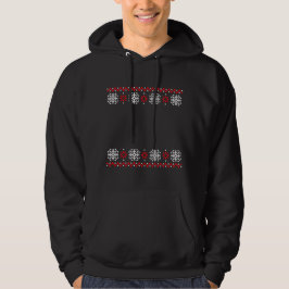 Kerstgrens Trui Patroon Sneeuwvlokken XMas Hoodie