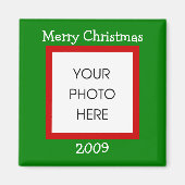 Kerstgrens - Vrolijk Kerstfeest Magneet (Voorkant)