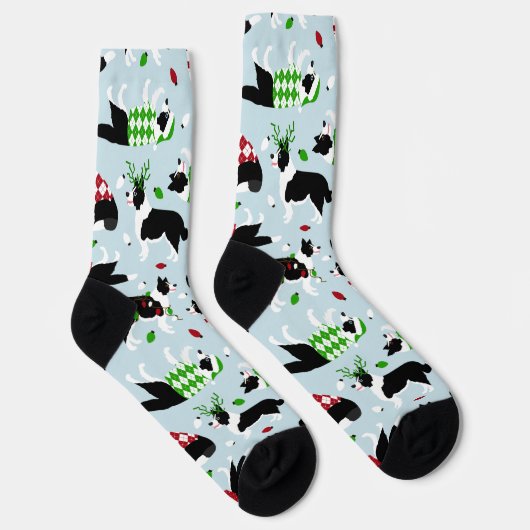 Kerstgrenscolliesokken Sokken (Rechts)