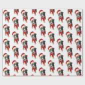 Kerstgrenshond Cadeaupapier (Vlak)