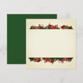 Kerstgrenzen Feestdagenkaart (Voorkant / Achterkant)