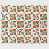 kerstgriet cadeaupapier (Vlak)