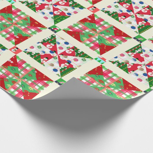 kerstgriet cadeaupapier (Hoek)