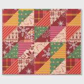 kerstgriet cadeaupapier (Vlak)